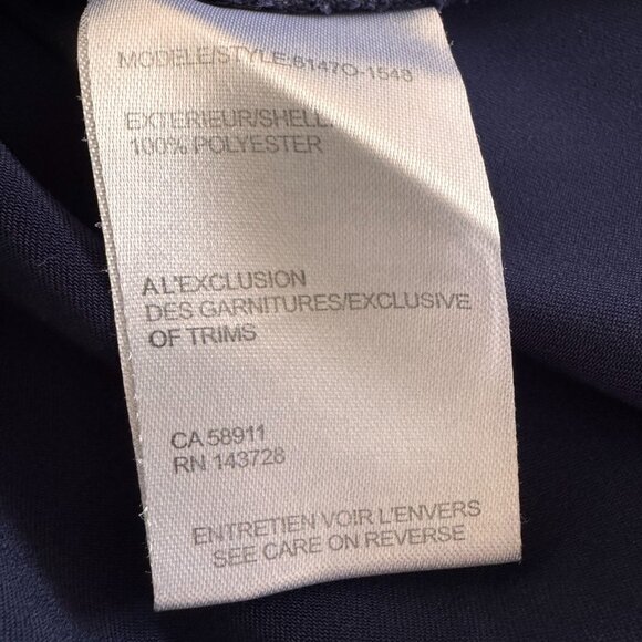 Tribal Jeans Women’s Large Navy Embroidered Boho Peasant Top Off Shoulder Blouse - Picture 4 of 8